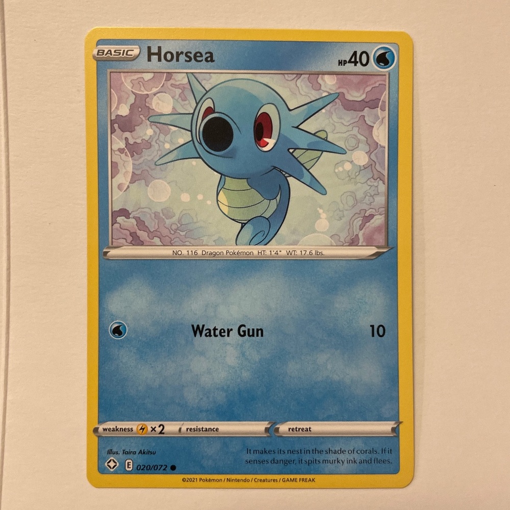 Pokémon card horsea